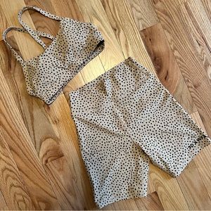 Biker Shorts:  Sarah’s Day White Fox Active Speckle